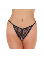 Amorable - Erotische String - Sexy Tanga Slipje Met Open Kruis - Zwart - One Size