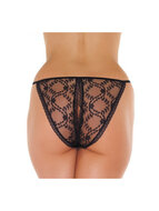 Amorable - Erotische String - Sexy Tanga Slipje Met Open Kruis - Zwart - One Size