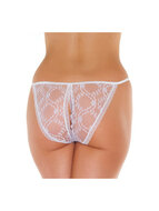 Amorable - Tanga slip kant met open kruis - wit