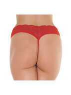 Amorable Kanten String Met Open Kruis - Rood