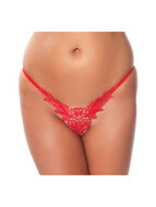 Amorable - Luxe Kanten flower G-string - Rood