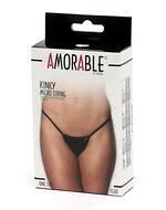 Amorable - Micro String kunstleer - Zwart