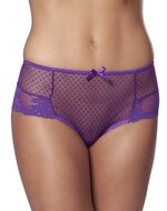 Amorable - Kanten slip met open achterkant en rijglint - lila