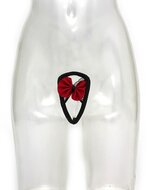 Amorable - Strapless mini string met rood strikje