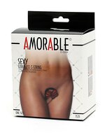 Amorable - Strapless mini string met rood strikje