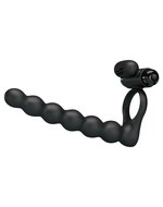 Pretty Love - Penis Vibrerende Cockring Met Buttplug Hercules - Zwart