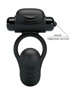 Pretty Love - Penis Vibrerende Cockring Met Buttplug Hercules - Zwart
