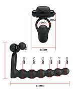 Pretty Love - Penis Vibrerende Cockring Met Buttplug Hercules - Zwart