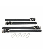 Rimba - Basic Bondage Set handboeien En voetboeien Leer - Zwart