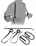 Rimba - Elleboog Bondageset Met Stang  Boeien En Ellebooghouders