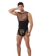 Amorable - Sexy shirt voor heren grove visnet