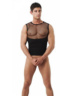 Amorable - Sexy shirt voor heren grove visnet