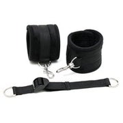 Rimba - Soft bondage set: voetboeien met spreidband - zwart