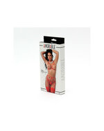 Amorable - Bandjes Lingerieset - Open BH - String - Jarretelles En Kousen - Rood