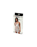 Amorable - Transparant Mini Jurkje Met Kanten bovenlijfje Met String - Wit