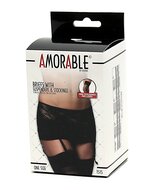 Amorable - Slip Met aangehechte jarretelgordel Inclusief Kousen - Zwart