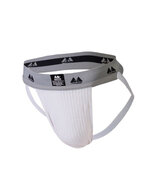 BIKE Jockstrap met elastische band 2 inch wit/grijs