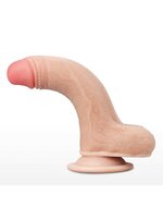 Lovetoy - Dildo Met glijdende huid 18 cm - Lichte Huidskleur
