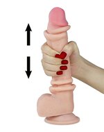 Lovetoy - Dildo Met glijdende huid 24 x 4.5 cm - Lichte Huidskleur
