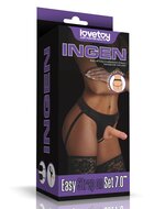 Lovetoy - Easy Strap-on Set Met dildo Van 18 cm - Lichte Huidskleur