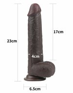 Lovetoy - Realistische XXL Dildo Met Zuignap 23 x 4 cm - Bruin