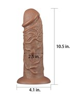 Lovetoy - Realistische Chubby XXL Dildo 27 cm - Bruin