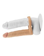Lovetoy - Ultrasoft Double - Vibrerende Voorbinddildo voor dubbele penetratie - 16 cm
