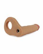 Lovetoy - Ultrasoft Double - Vibrerende Voorbinddildo voor dubbele penetratie - 16 cm