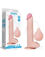 Lovetoy - Realistische Squirt Dildo 28 cm - Waterbestendige PVC Dildo in Nude kleur met Squirt functie