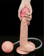 Lovetoy - Realistische Squirt Dildo 28 cm - Waterbestendige PVC Dildo in Nude kleur met Squirt functie