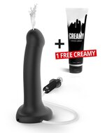 Strap-on-me Dildo met spuit mogelijkheid - zwart