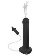 Strap-on-me Dildo met spuit mogelijkheid - zwart