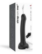 Strap-on-me Dildo met spuit mogelijkheid - zwart