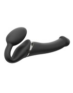 Strap-On-Me Vibrerende Strapless Strapon | Voorbinddildo met 3 motoren - zwart - maat M