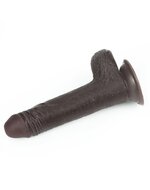 Lovetoy - Dildo Met Sliding Skin Technologie - 17.5 x 3.5 cm - Bruin