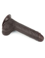 Lovetoy - Dildo Met Sliding Skin Technologie - 17.5 x 3.5 cm - Bruin