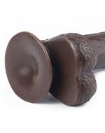 Lovetoy - Dildo Met Sliding Skin Technologie - 17.5 x 3.5 cm - Bruin