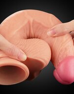Lovetoy - Realistische XXL Dildo Met Zuignap 25 cm - Lichte Huidskleur