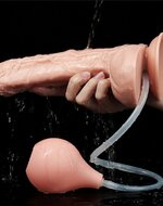 Lovetoy - Realistische Squirt Dildo 28 cm - Waterbestendige PVC Dildo in Nude kleur met Squirt functie