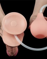 Lovetoy - Realistische Squirt Dildo 28 cm - Waterbestendige PVC Dildo in Nude kleur met Squirt functie