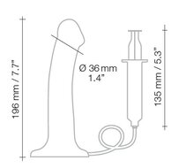 Strap-on-me Dildo met spuit mogelijkheid - zwart