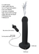 Strap-on-me Dildo met spuit mogelijkheid - zwart