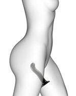 Strap-on-Me - G-spot en P-spot Dildo - zwart