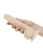 Naked Addiction - Roterende En Vibrerende Siliconen Dildo Met Zuignap 21.5 cm