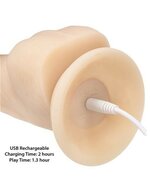 Naked Addiction - Roterende En Vibrerende Siliconen Dildo Met Zuignap 21.5 cm