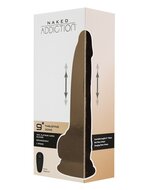 Naked Addiction - Stotende Dildo Met Zuignap En Afstandsbediening - Dubbellaags Siliconen - 18 cm