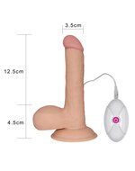 Lovetoy - Vibrerende Dildo - The Ultra Soft Dude - Superzacht materiaal - 17 cm - lichte huidskleur