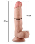 Lovetoy - Dildo Met glijdende huid 20 cm - Lichte Huidskleur