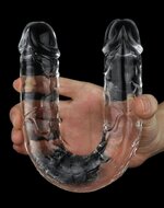 Lovetoy - Flawless - Dubbele Dildo - 30 x 3.5 cm - Transparant
