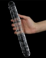 Lovetoy - Flawless - Dubbele Dildo - 30 x 3.5 cm - Transparant